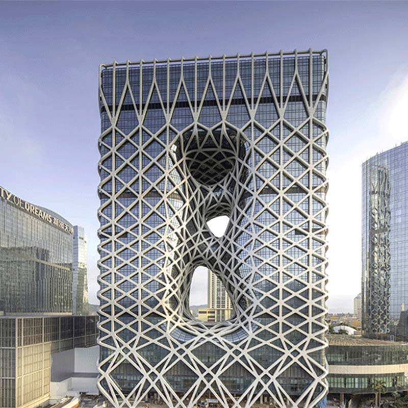 Chaises Vertex de Karim Rashid pour Vondom dans le hall du Morpheus Hotel à Macao