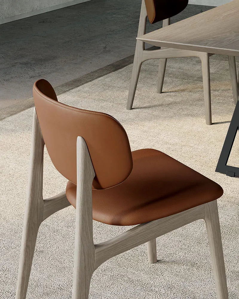 chaise frene assise tissu