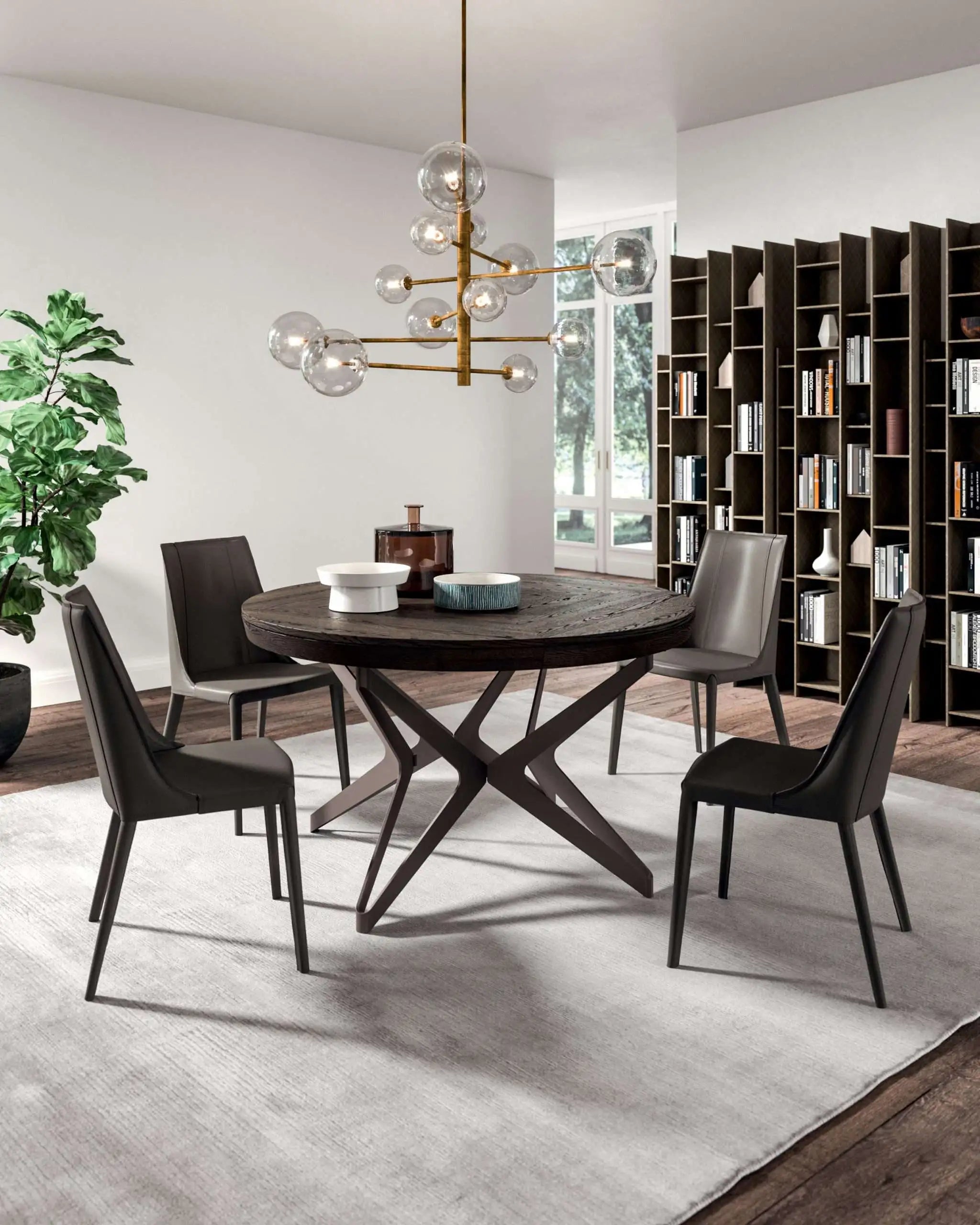 table a manger ronde industrielle extensible