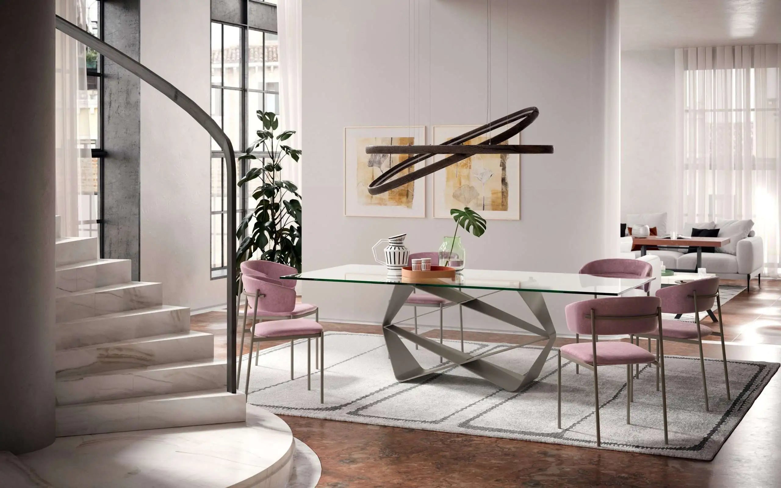 table en verre design salle à manger