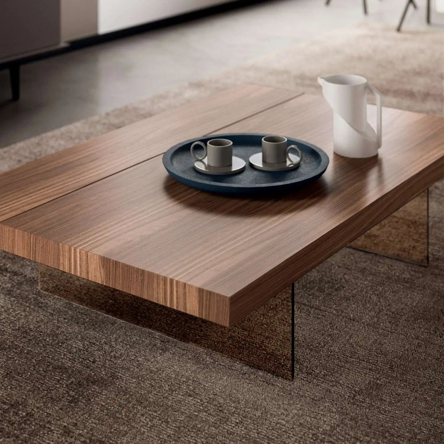 table basse avec plateau relevable bois