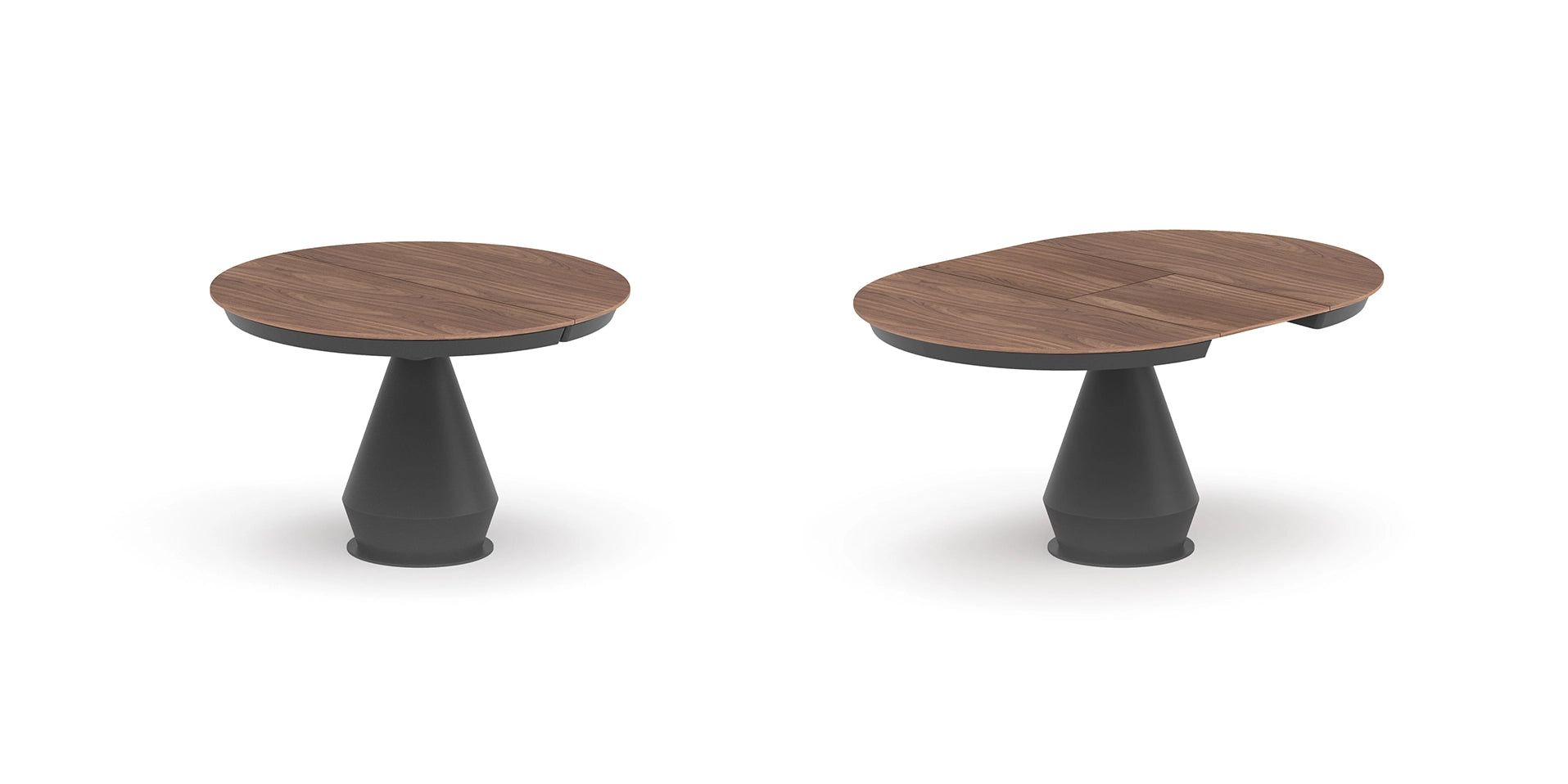 table ceramique extensible pied central