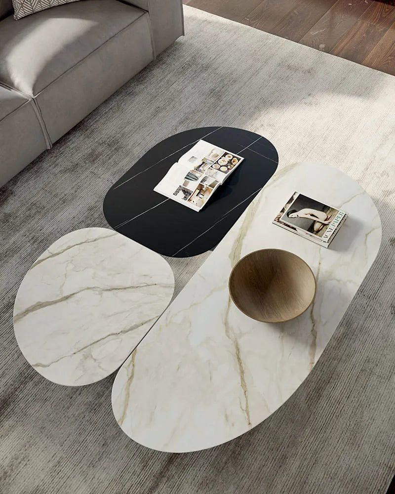 table basse ovale design italien
