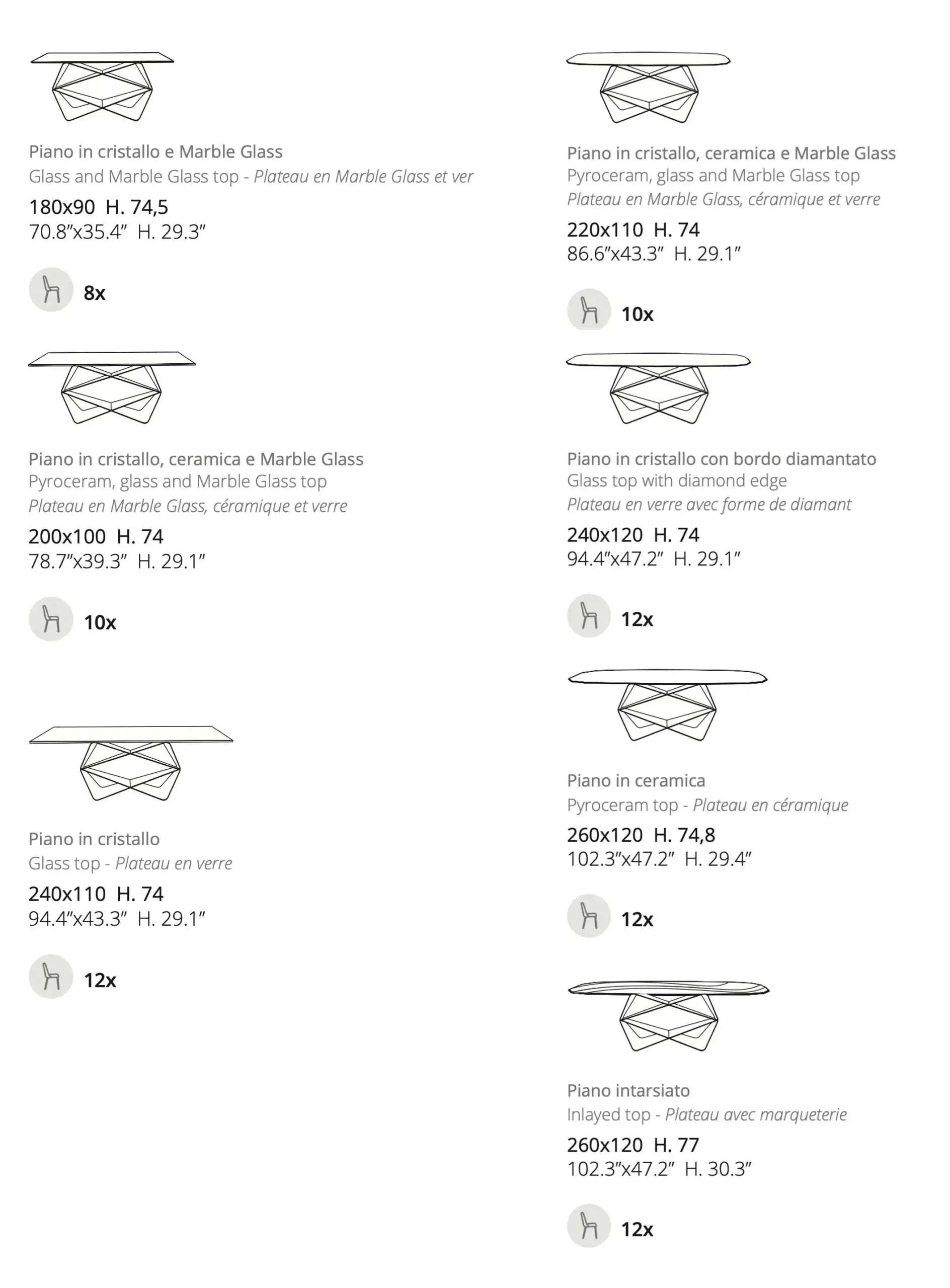 table en verre design salle à manger