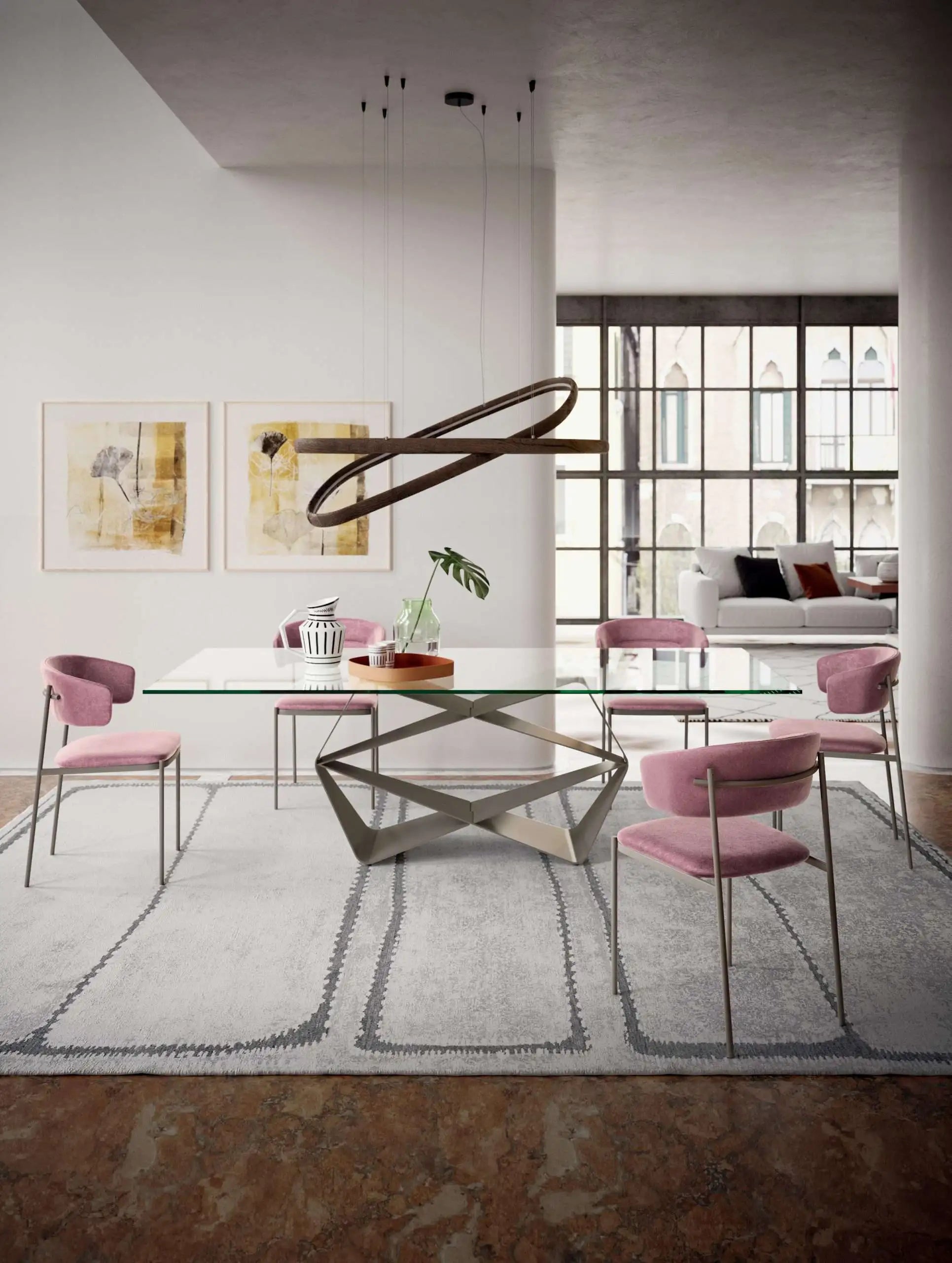 table en verre design salle à manger