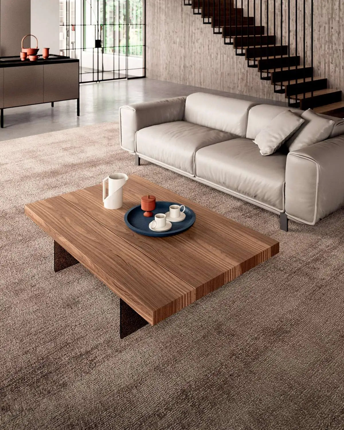 table basse avec plateau relevable bois