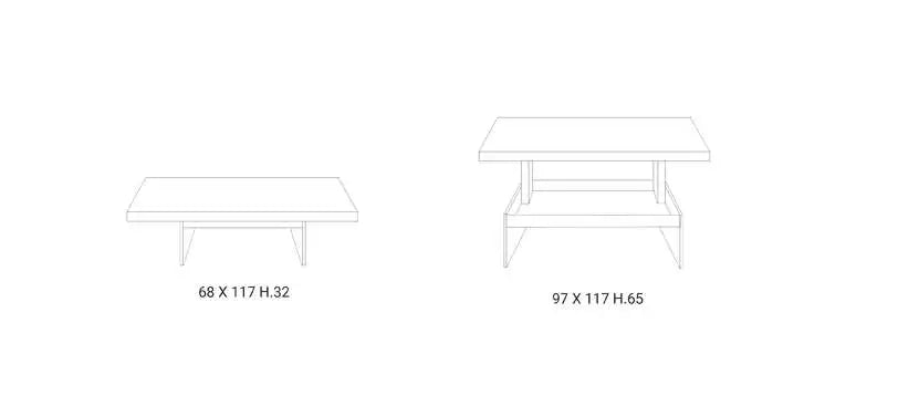 table basse modulable marbre