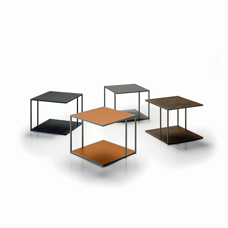 table basse carre 2 niveau