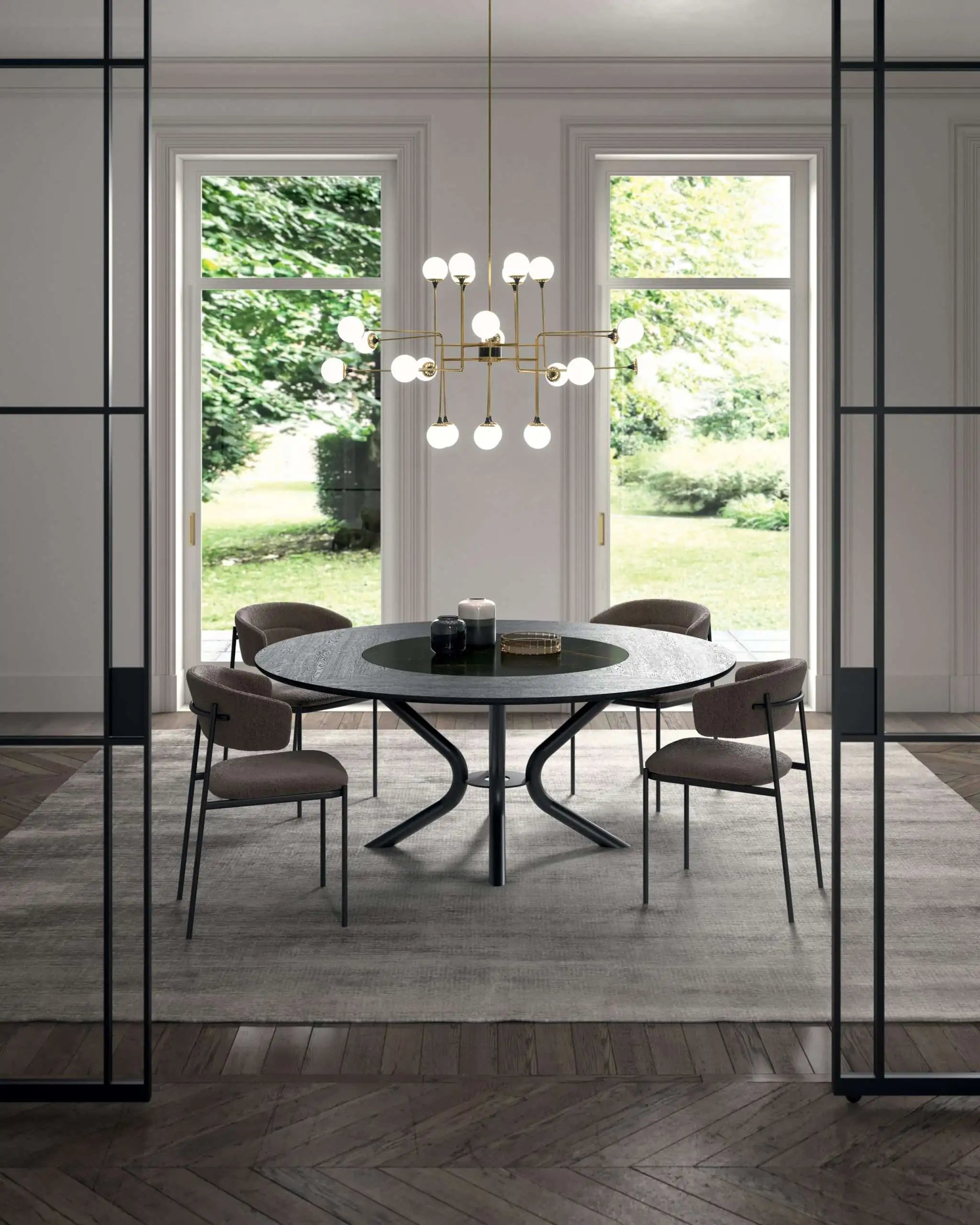 table a manger extensible noir