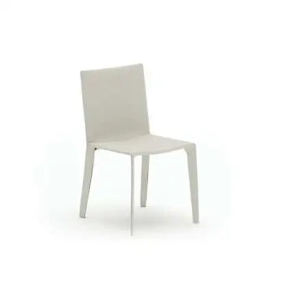 chaise design cuir blanc