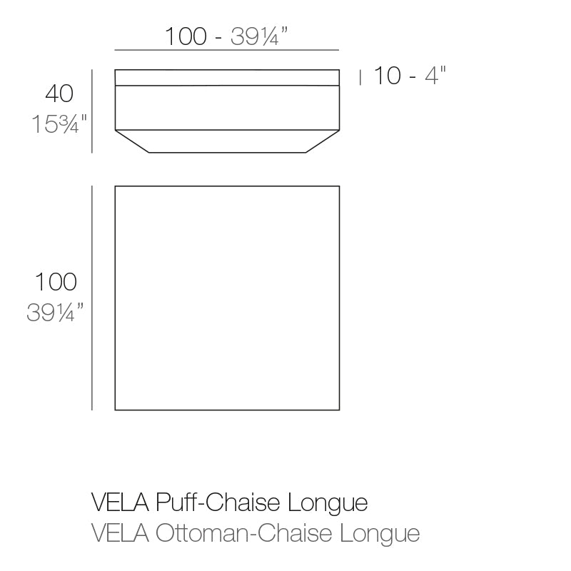 Pouf - Vela Carré LED