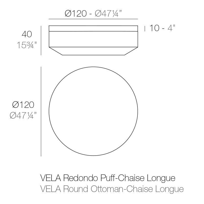 Pouf - Vela Rond LED