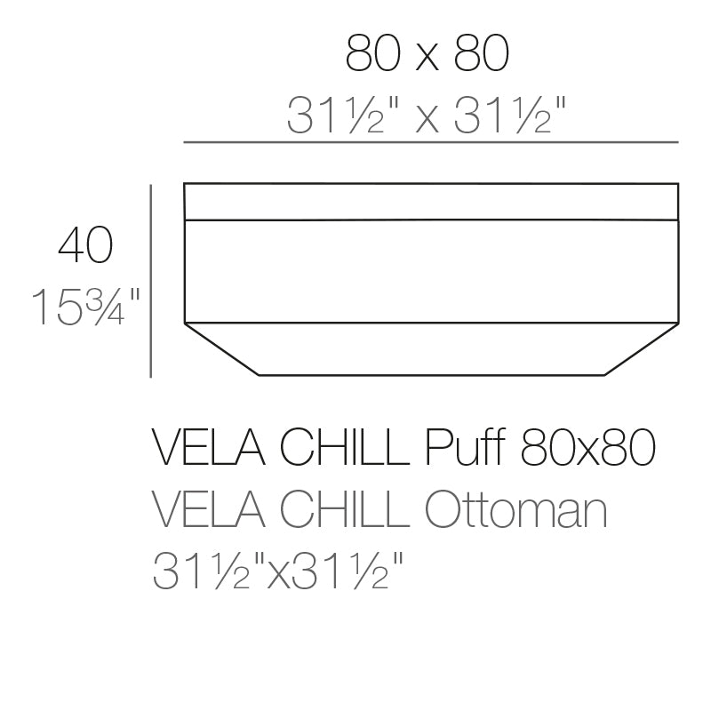 Pouf - Vela Carré LED