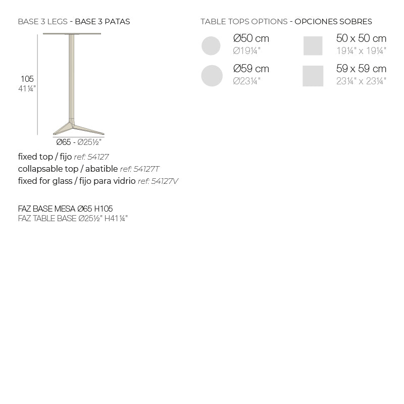 Table Haute - Faz Ronde