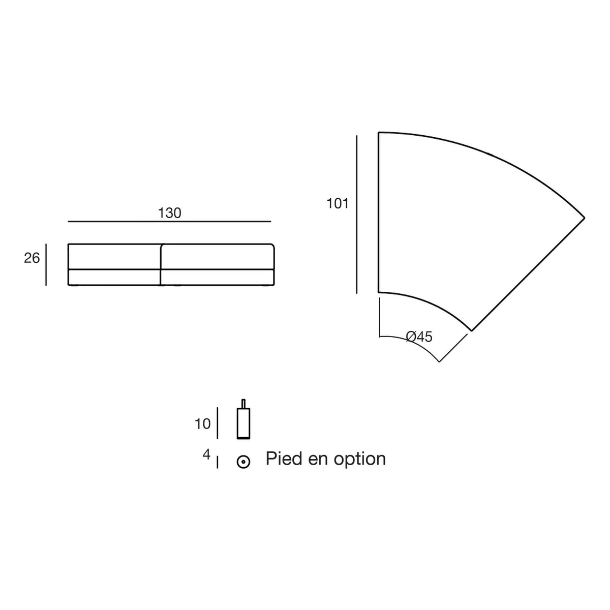 Pouf - Pixel 45°