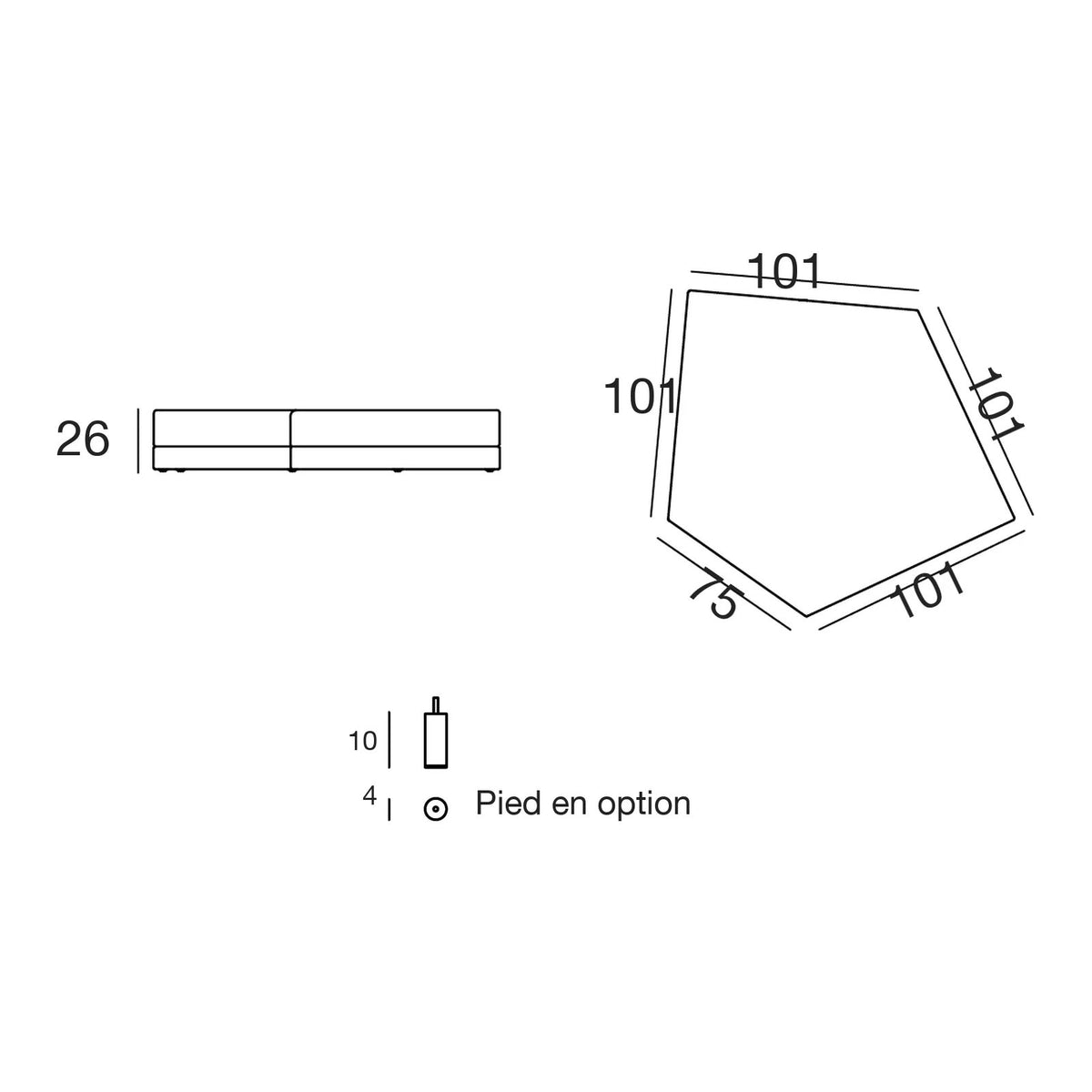 Pouf - Pixel Pentagone