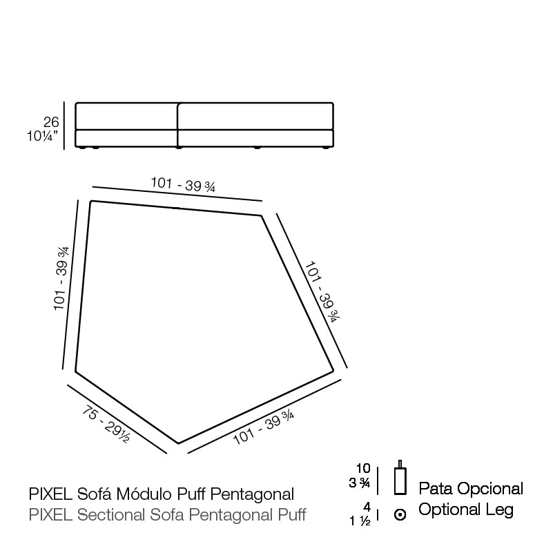 Pouf - Pixel Pentagone