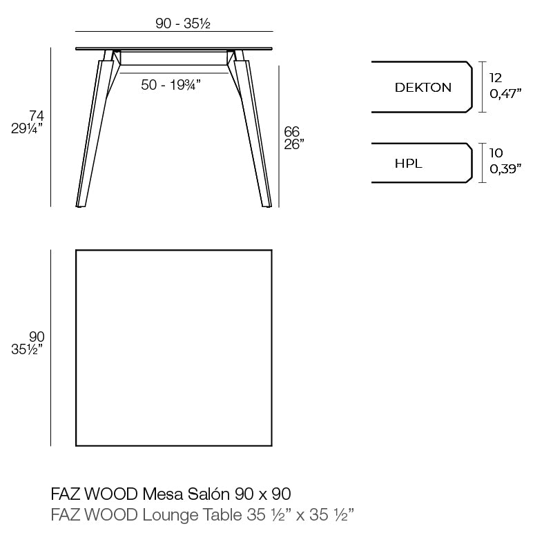 Table - Faz Wood Carré