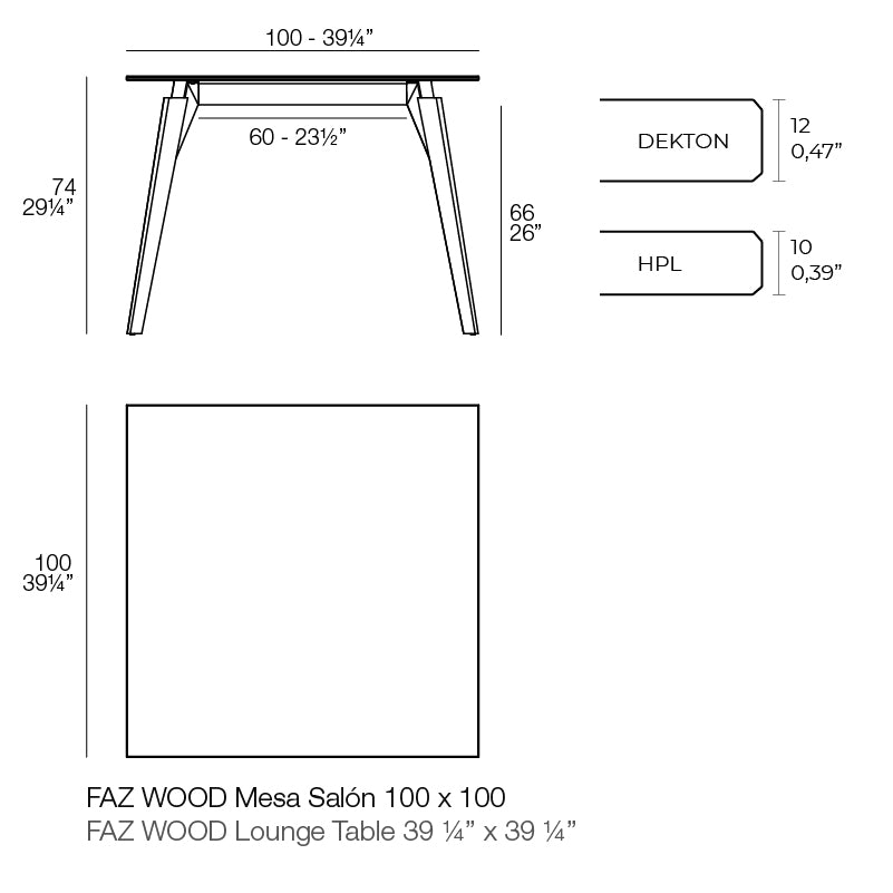 Table - Faz Wood Carré