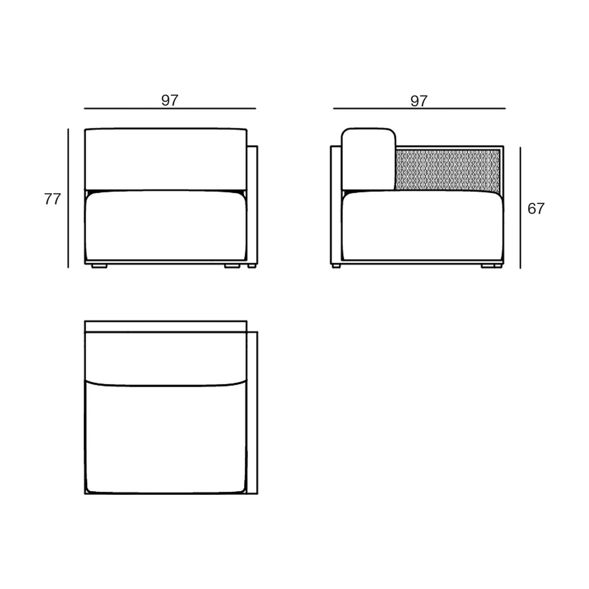 Schéma de dimensions, The Factory - Module Gauche