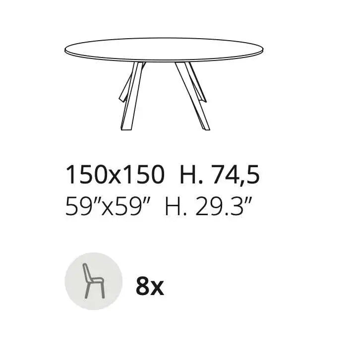 table ronde céramique noire