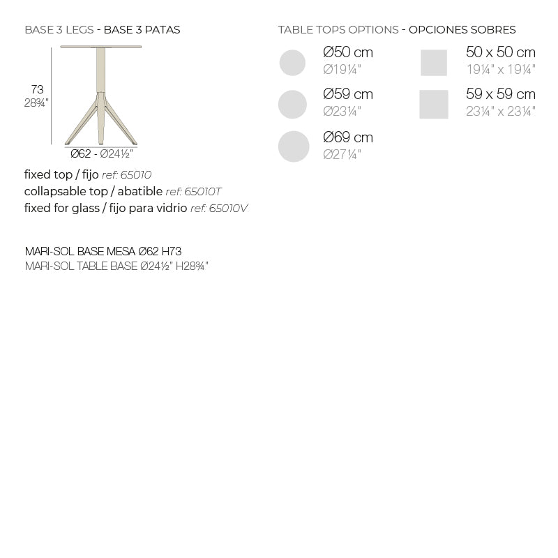 Table - Mari-Sol Carrée