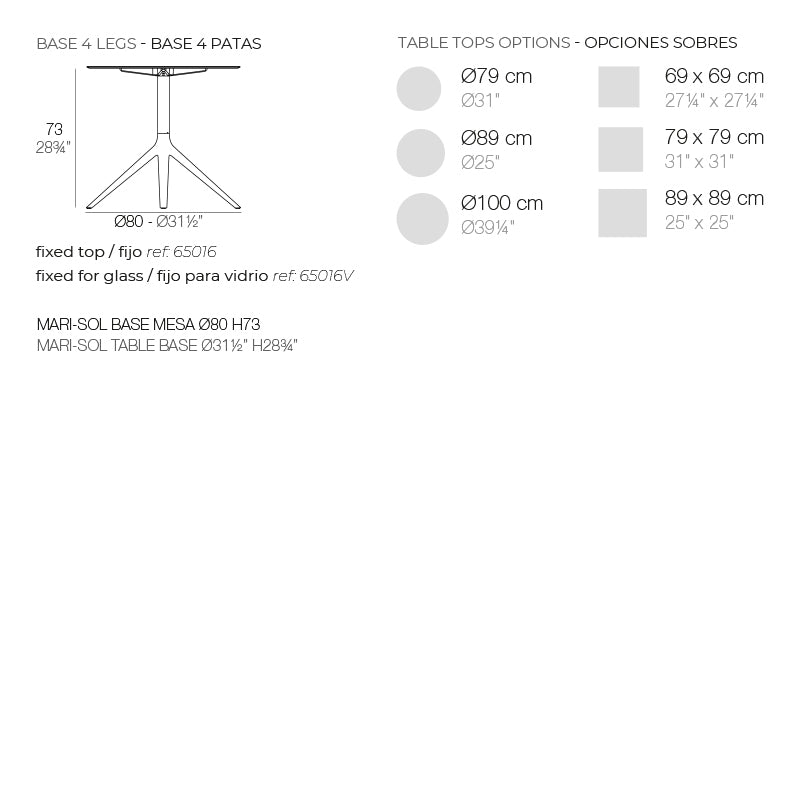 Table - Mari-Sol Carrée