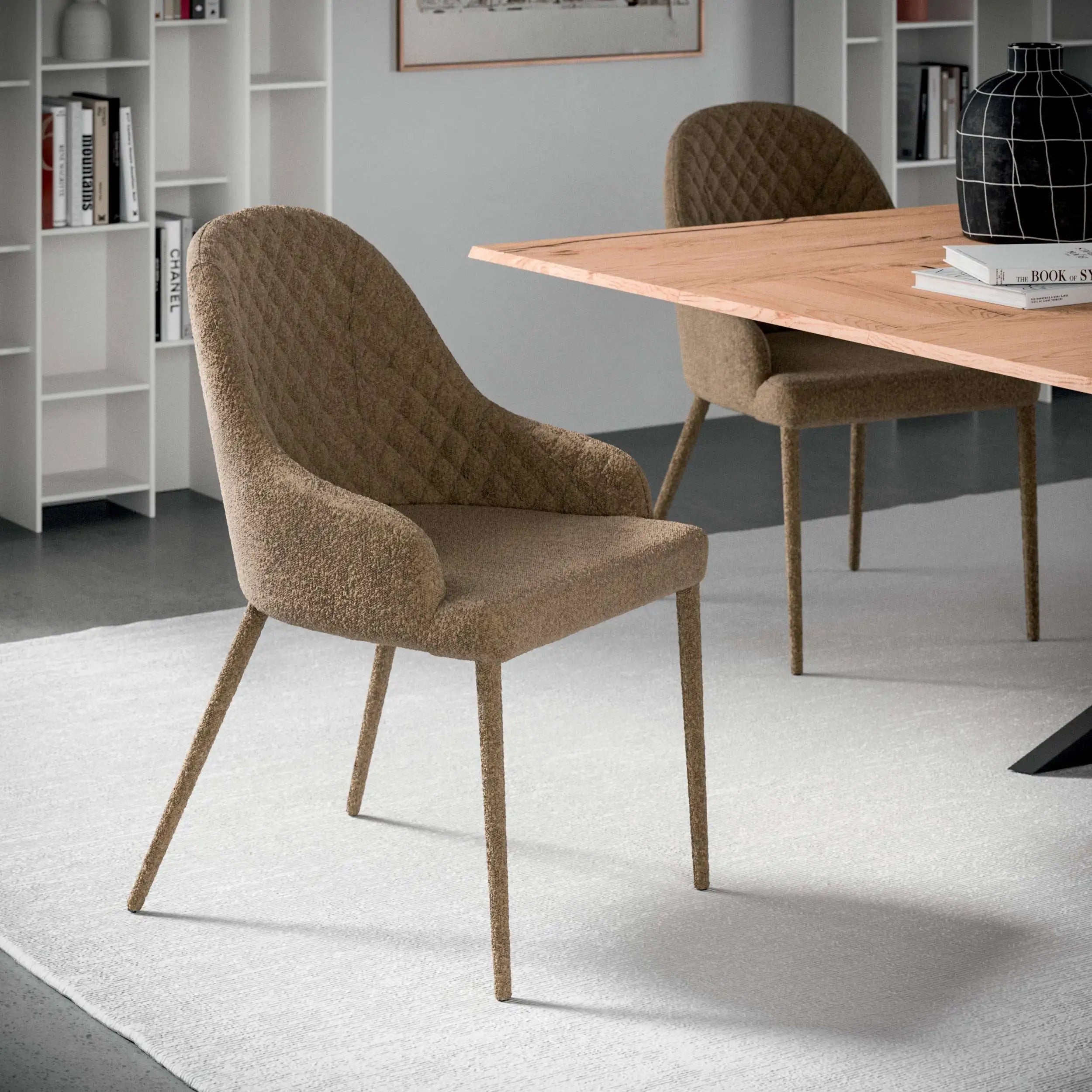 chaise design cuir et bois