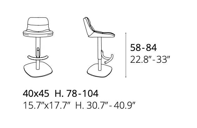 chaise de bar confortable ajustable