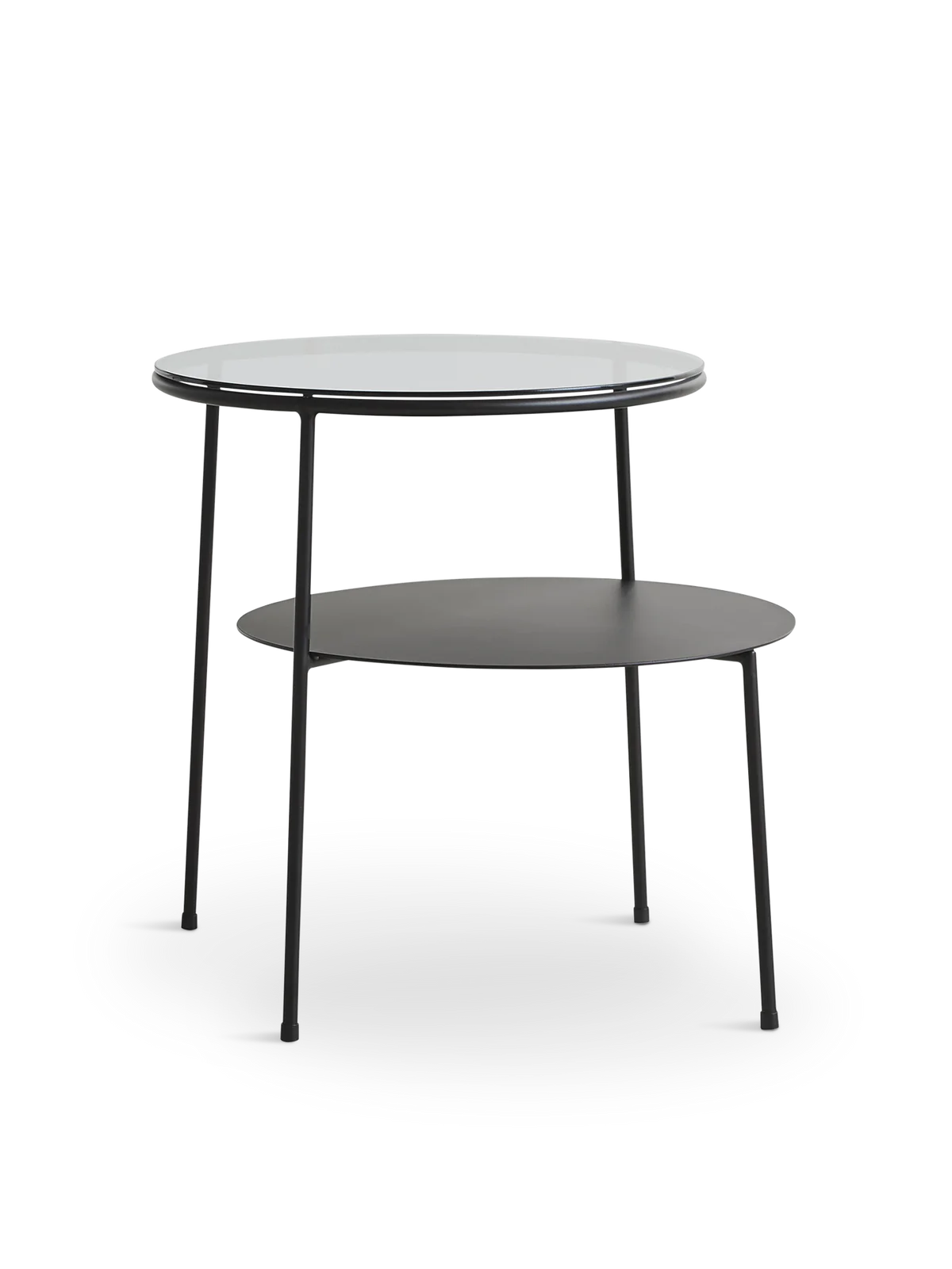 Bout-canape-Double-Plateau-Verre-Metal