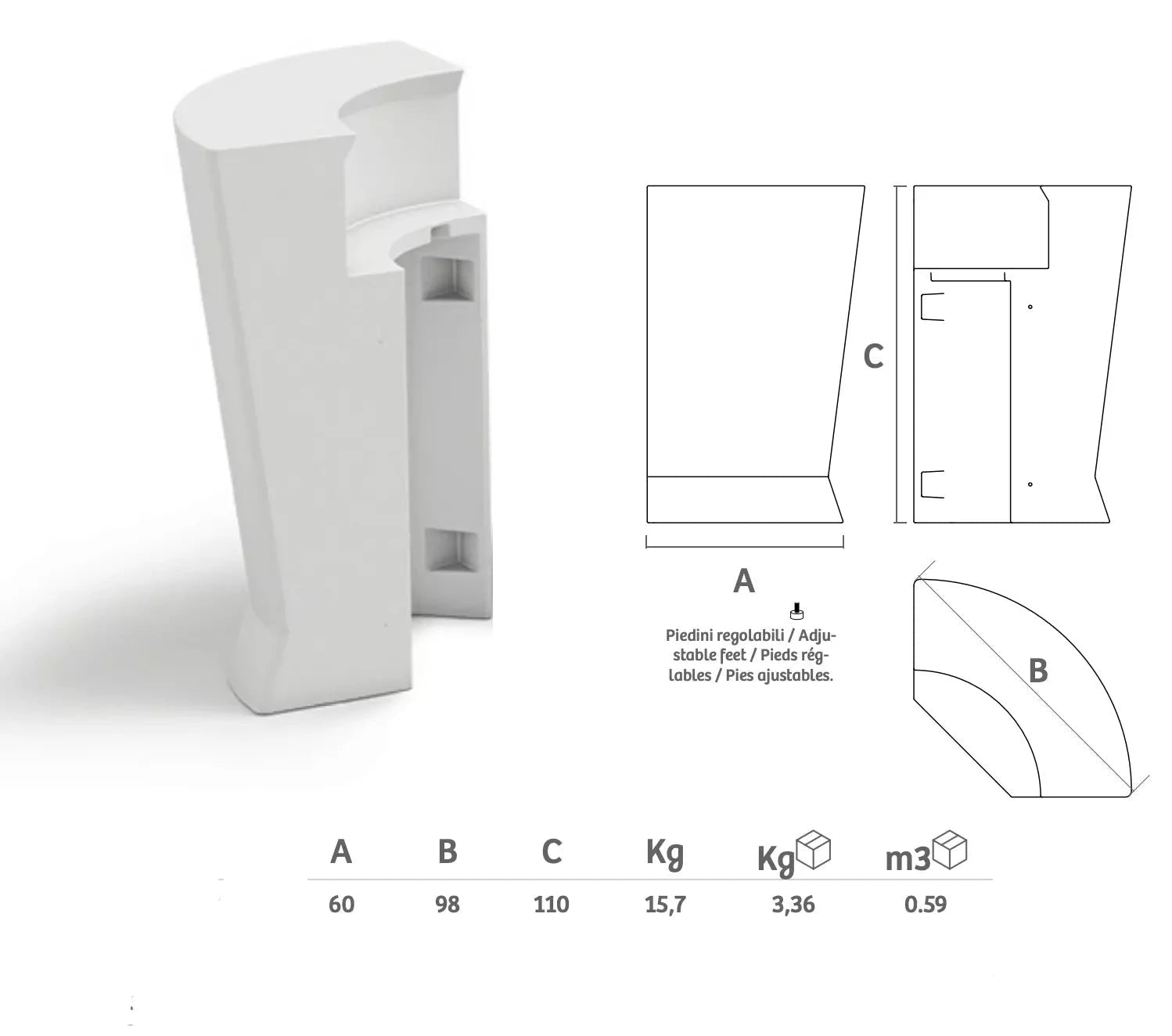 Bar Marvy - Module Angle LED