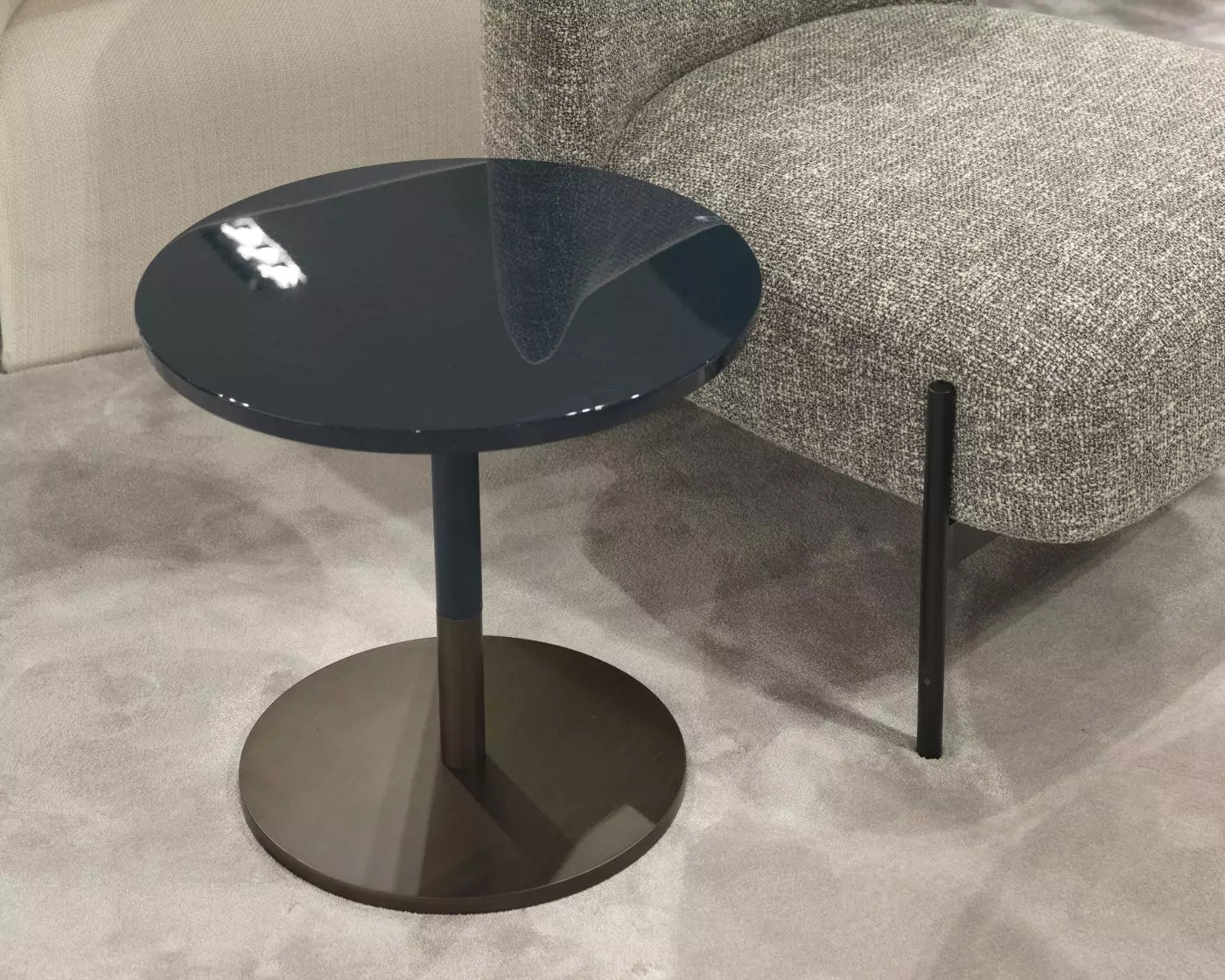 Table-Basse-Ronde-Marbre-Noir