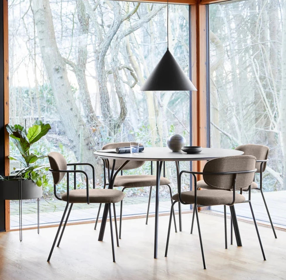 Table-Scandinave-Ronde-noir-120Cm