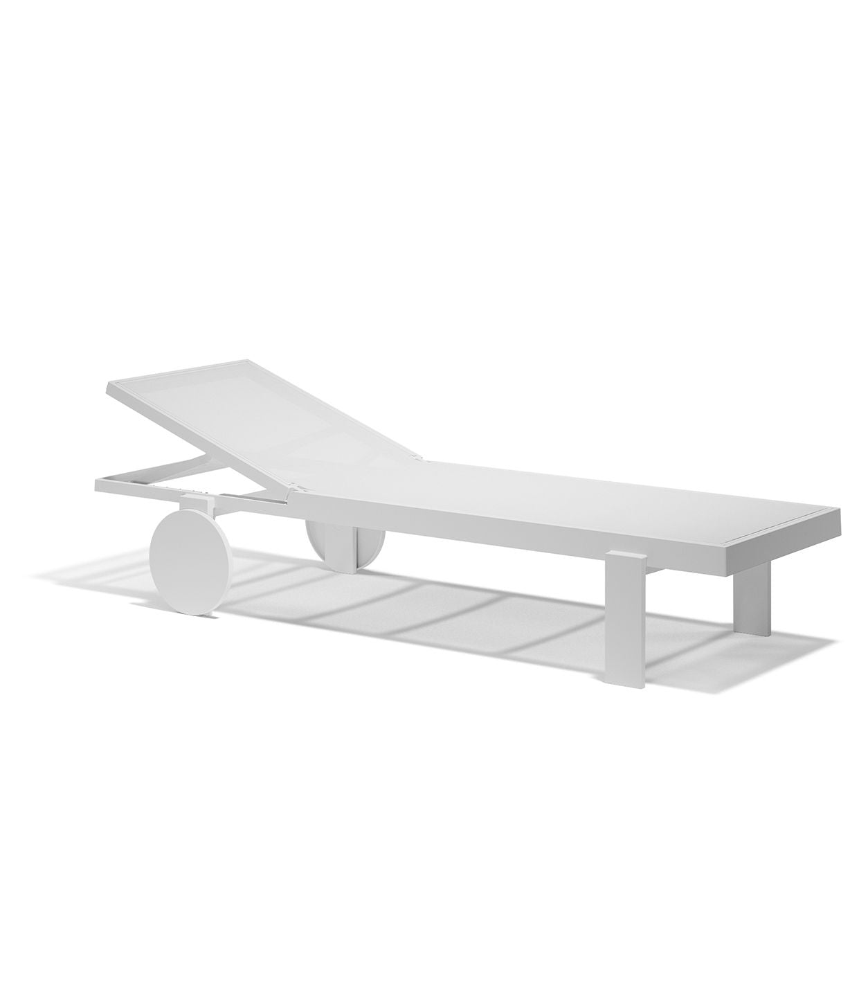 Bain de Soleil Collection Gatsby Empilable avec Roulette Couleur Blanc Vondom