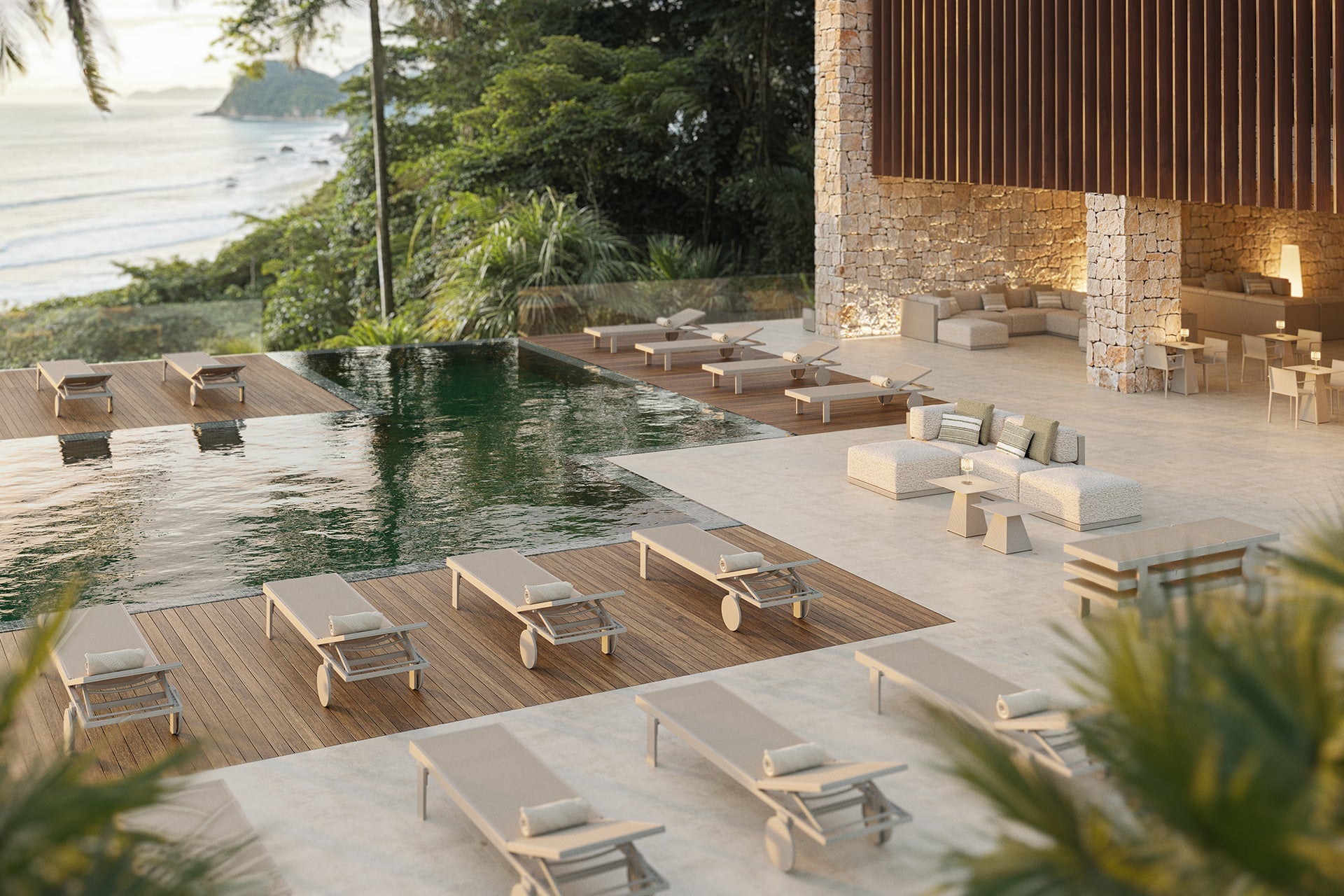 Bain de Soleil Collection Gatsby Empilable avec Roulette Vondom - 5