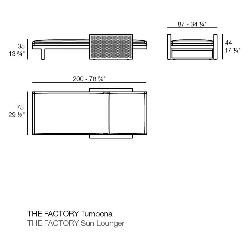 Bain de Soleil Confortable Collection The Factory en Aluminium Vondom