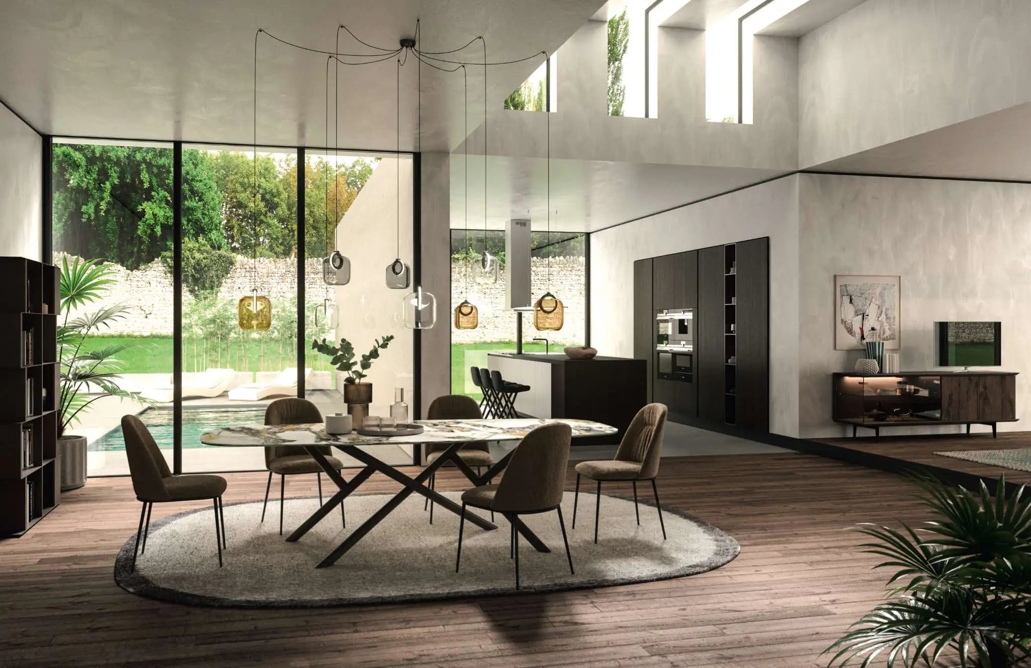 table céramique ovale