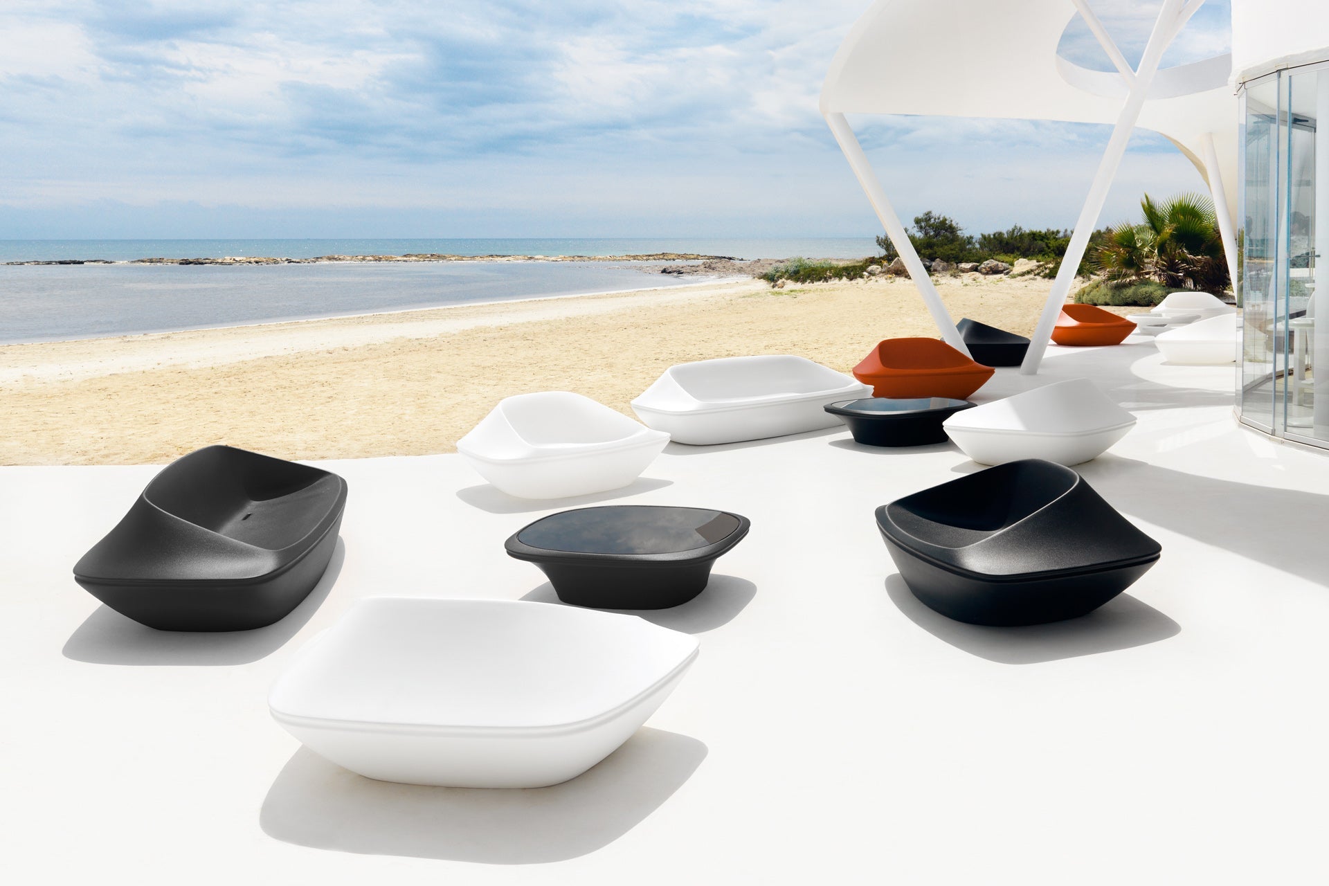 Canapé de Jardin 2 Places Bas - Collection UFO Vondom - 6