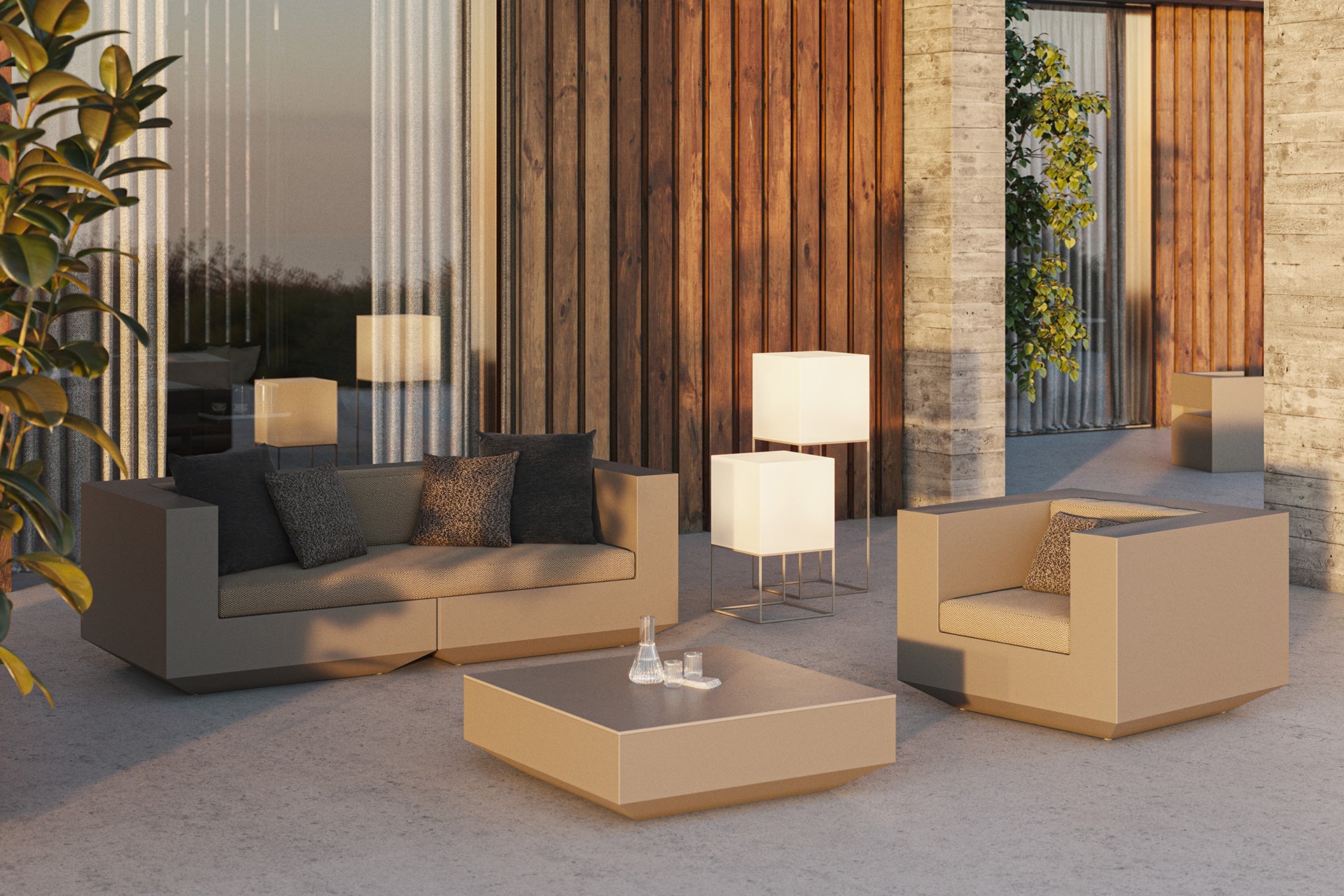 Canapé Extérieur Vondom Collection Vela Finition structure Mate - 3