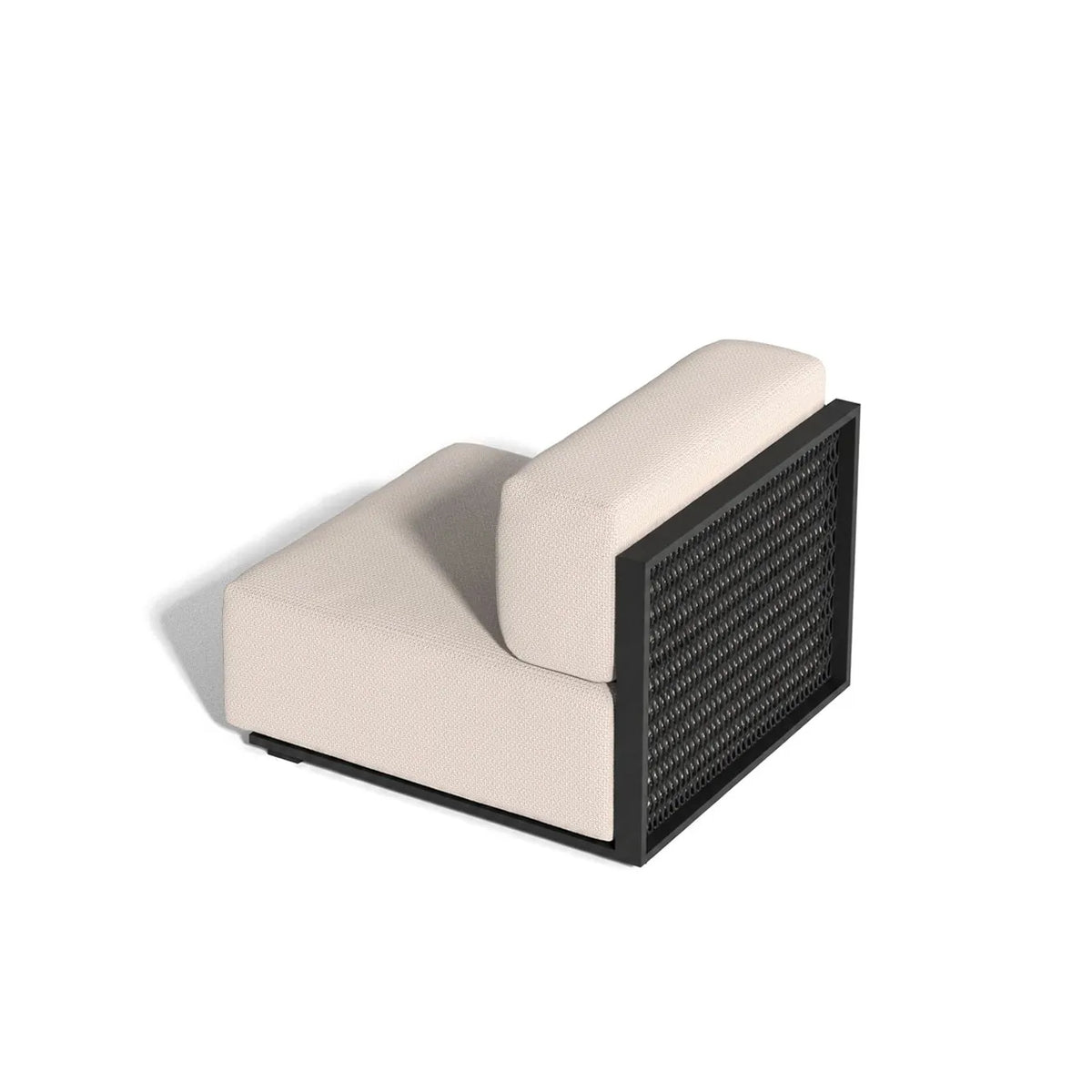 Canapé modulable d'extérieur The Factory Vondom, module central, coloris aluminium noir, coussins d'origine