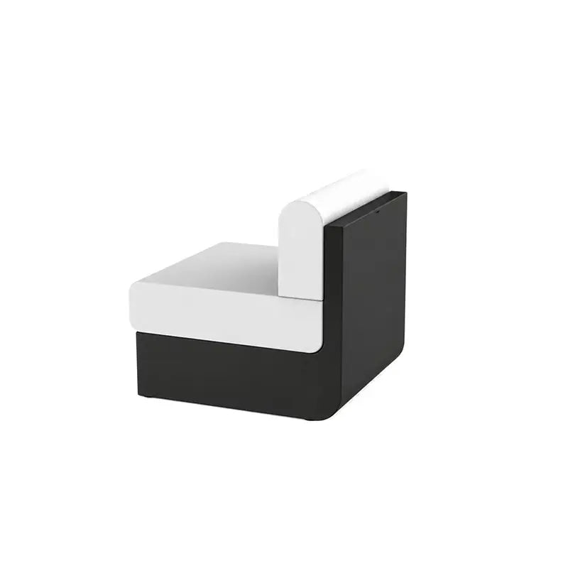 Canapé modulable d'extérieur ULM Vondom, module central, coloris noir, coussins blancs