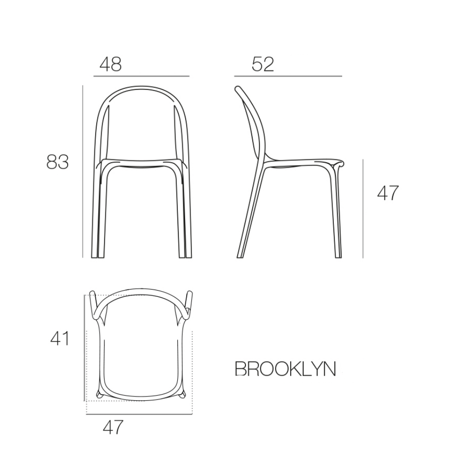 Chaise Collection Brooklyn Vondom Accoudoir Sans