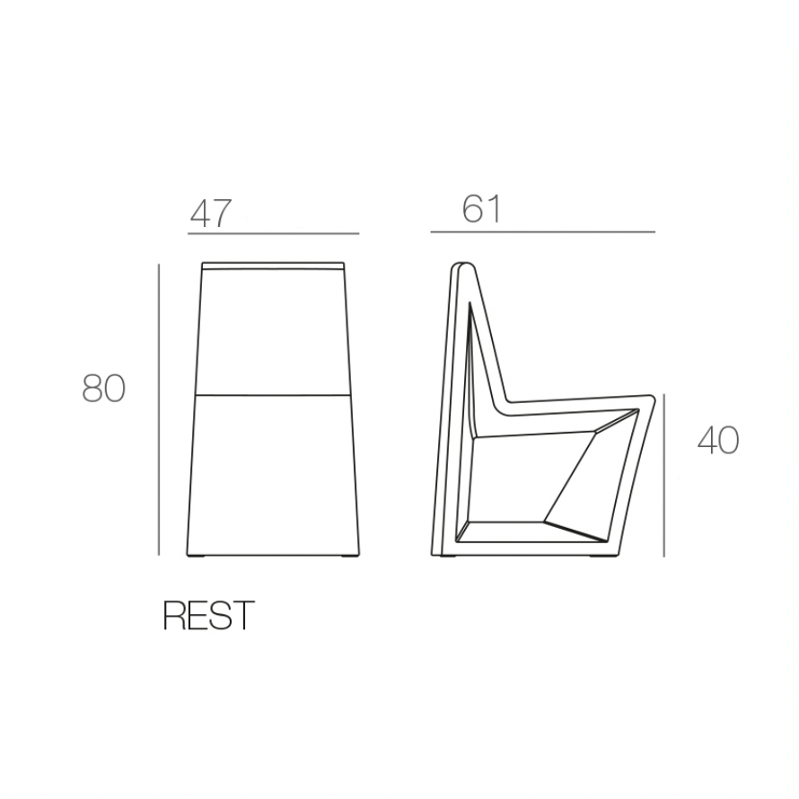 Chaise Collection Rest Vondom Finition Mate