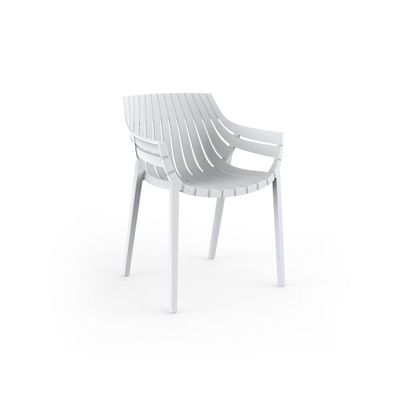 Chaise Collection Spritz en Polypropylène avec Accoudoirs Couleur Blanc Vondom