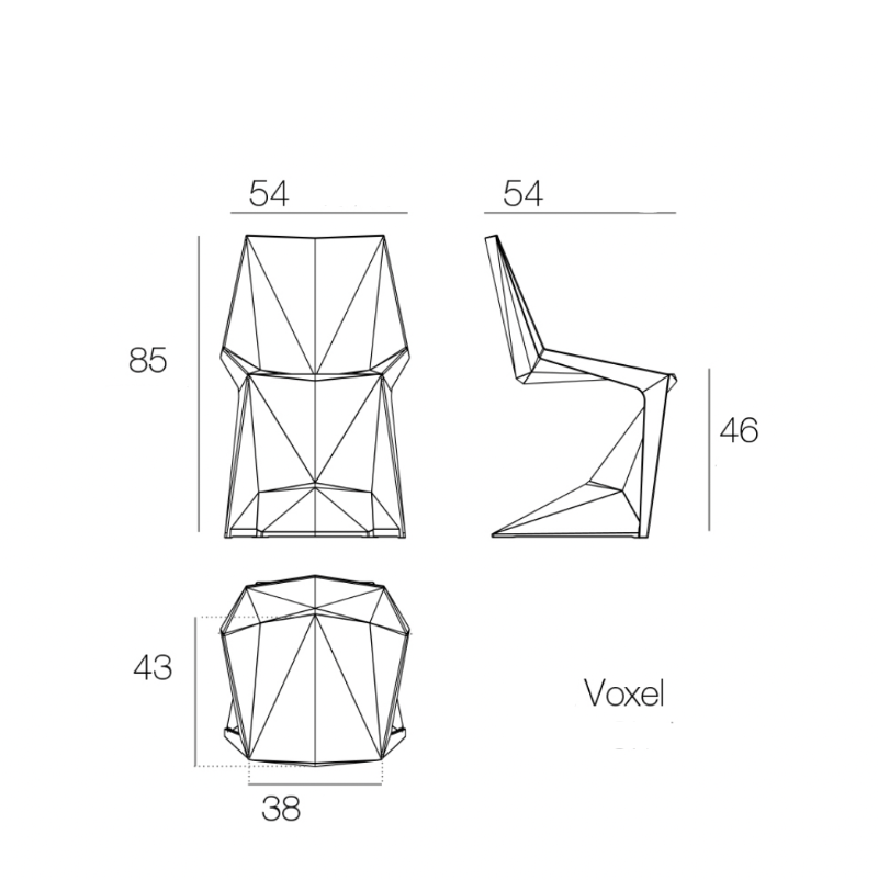Chaise Couleur Design Collection Voxel Vondom