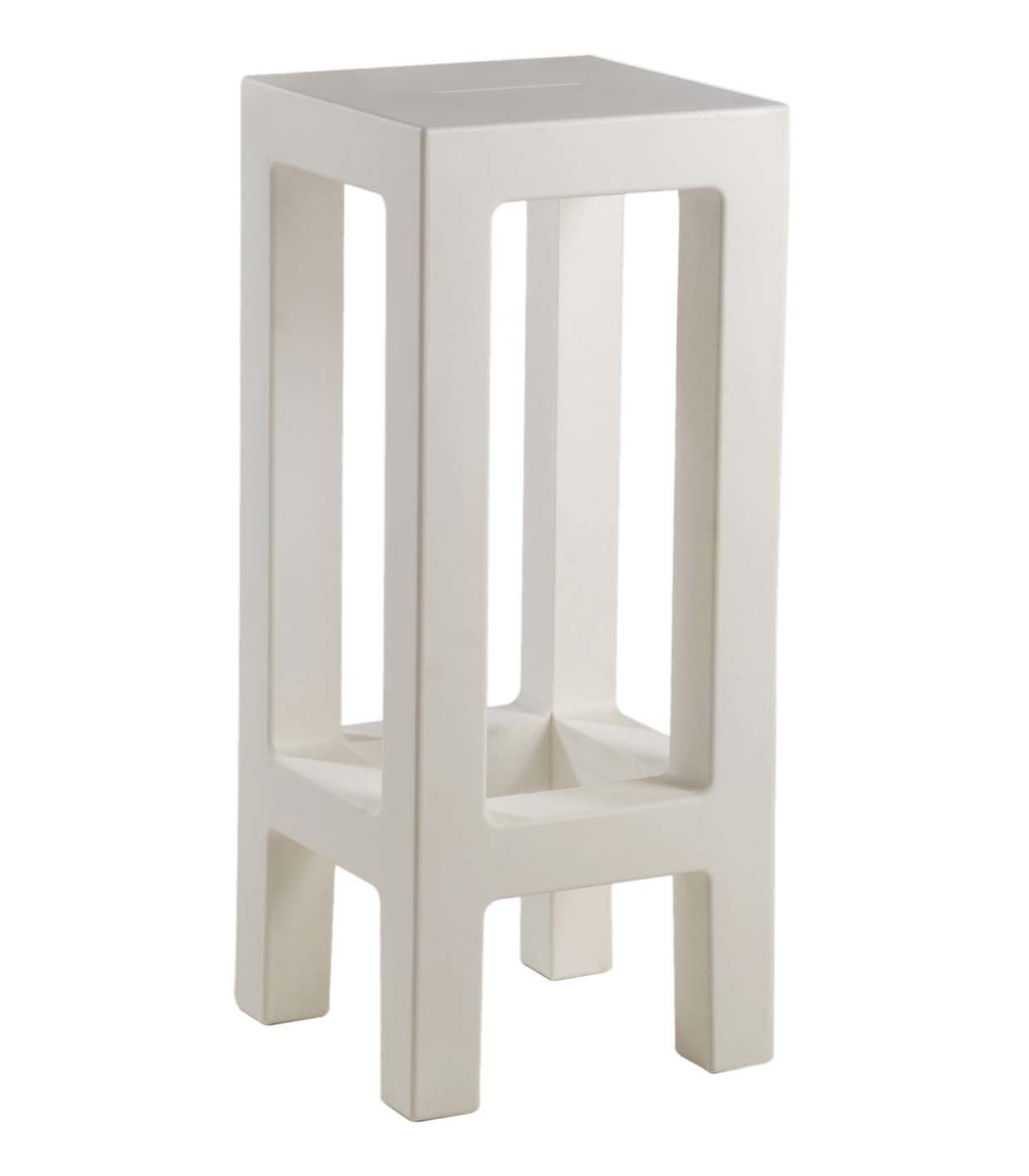 Chaise de Bar Collection Jut en Résine d'Extérieur Finition Mate Couleur Blanc Vondom