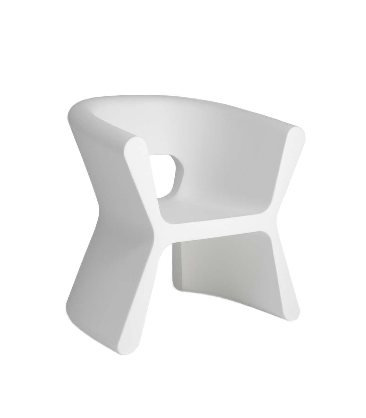 Chaise de Jardin Collection PAL avec Accoudoir Finition Mate Couleur Blanc Vondom