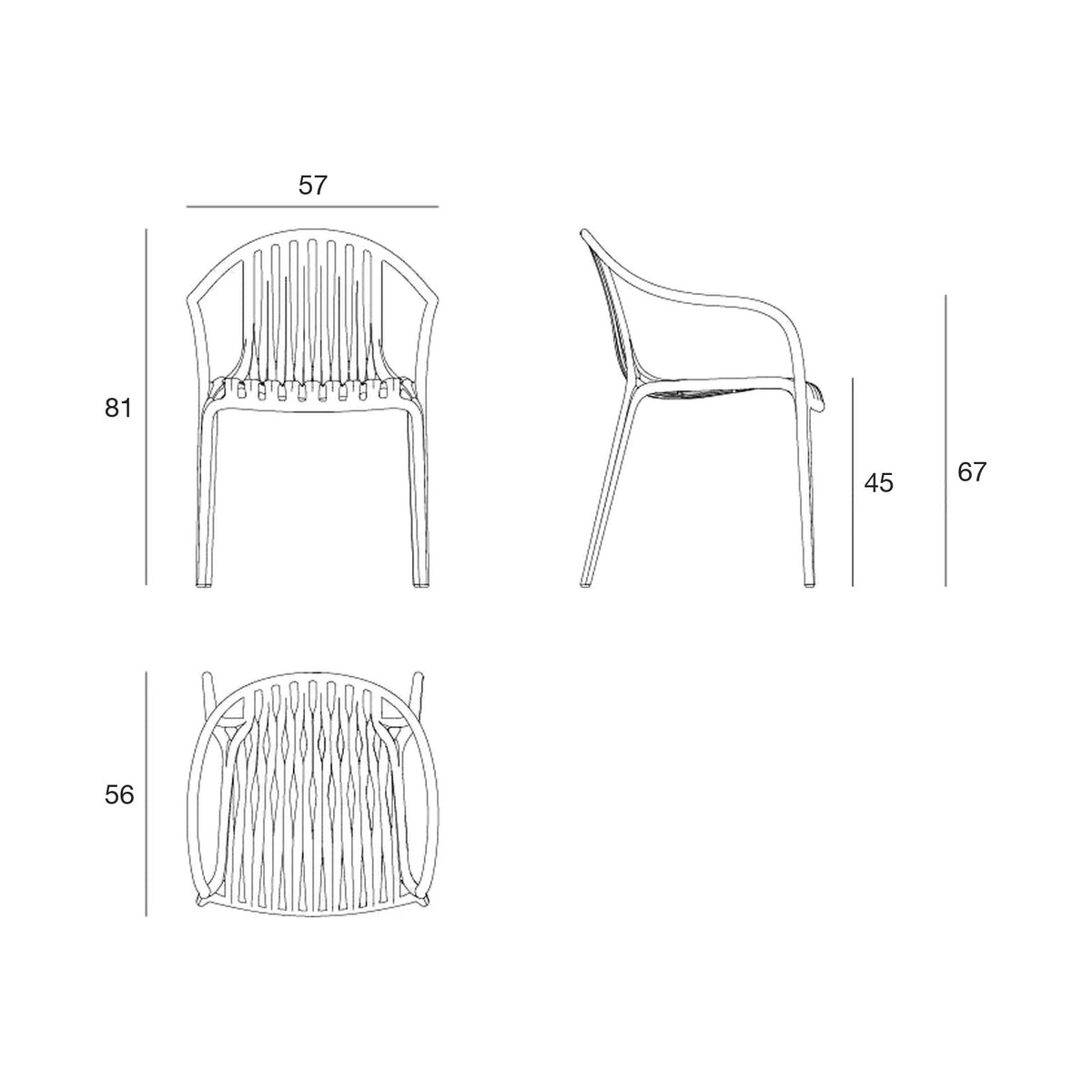 Chaise Plastique Verte Palm Vondom Collection Pal