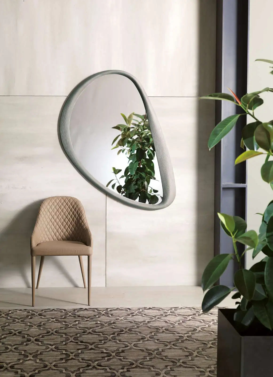 chaise design cuir et bois