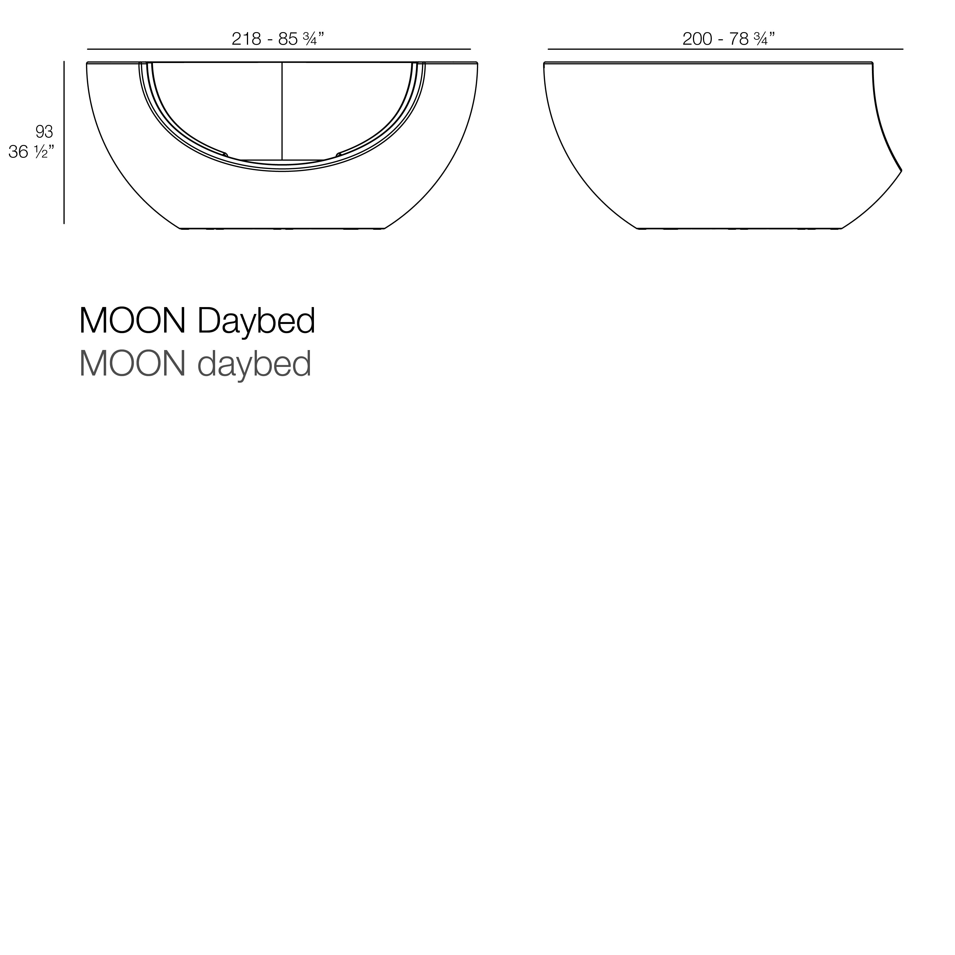 Daybed Lounge Finition structure Mate - Collection Moon Vondom